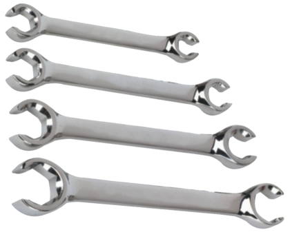 AUZGRIP - 4 PC FLARE NUT SPANNER SET CRV METRIC